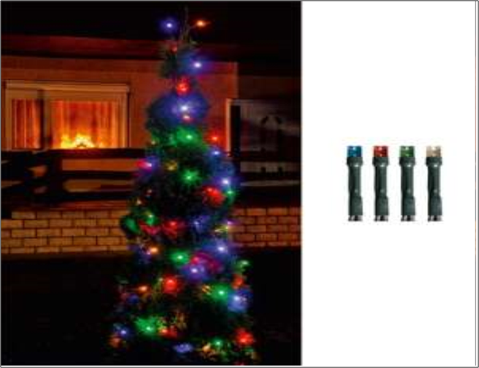 K�l �s belt�ri sz�nes f�nyf�z�r, 100 LED